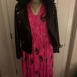 Beautiful hot pink skull dress